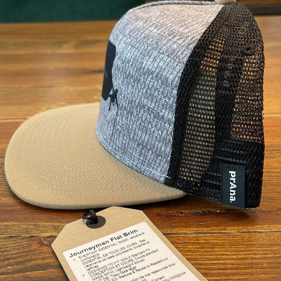 PRANA | Journeyman Trucker | Flat Brim Hat Cap | Social | Unisex OS - Picture 2 of 4